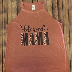 Blush Pink Blessed Mama Tank Top